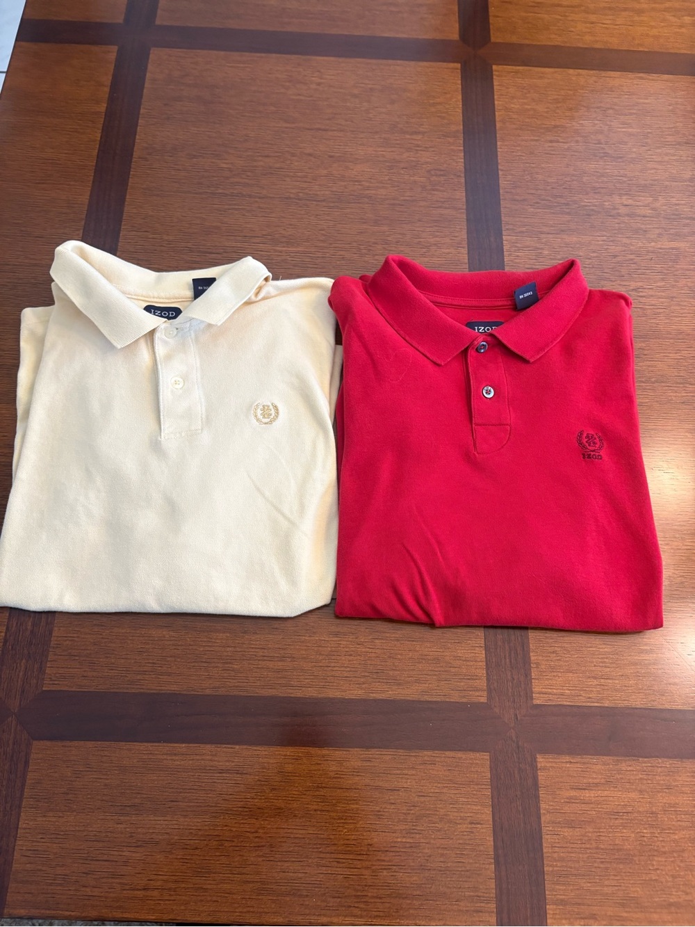 Izod Polo Pair in Cream and Red